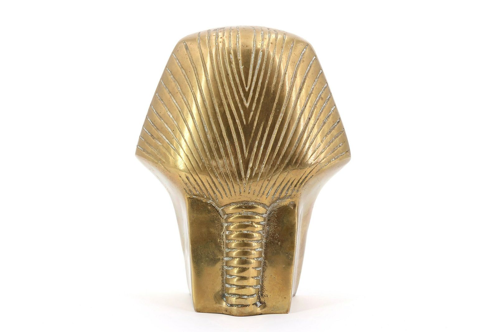 Buste de pharaon ou presse-papiers en laiton, années 1970 / Porte-bonheur, talisman, Égypte, objet égyptien photo Décoration