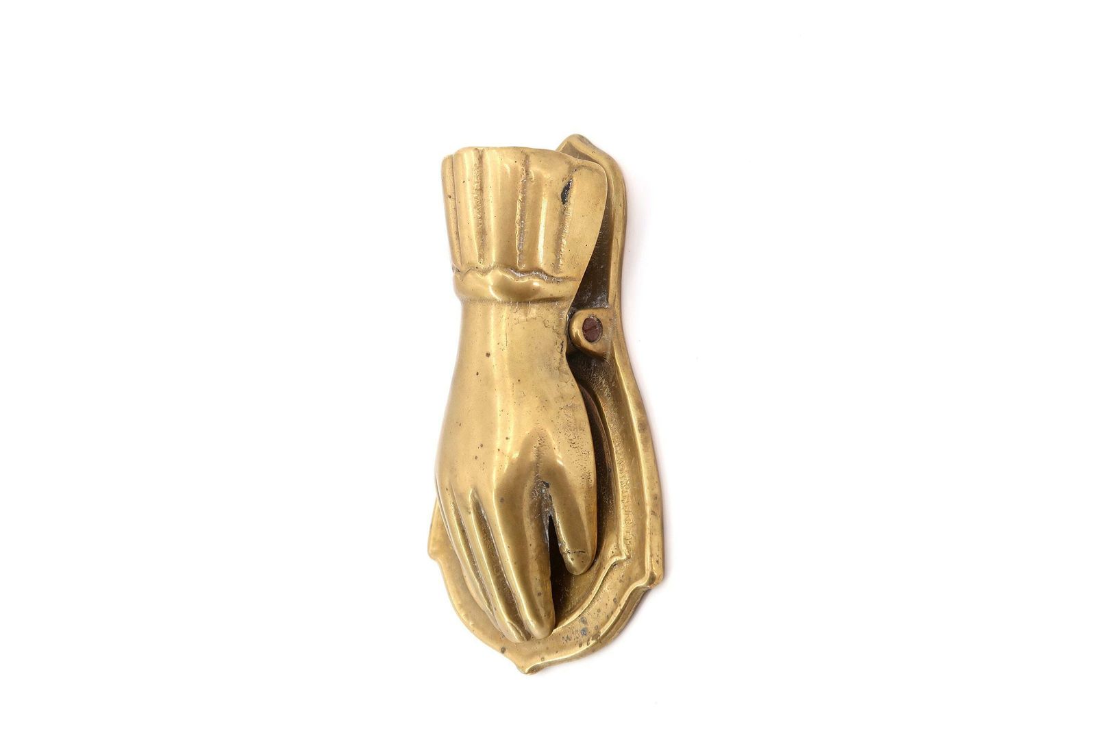 Pince-papier main en laiton, porte-lettres, mémo années 1970, Paperclip, Talisman Lucky Charm Esoteric Office Desk Sculpture Boho Chic Bohemian Folk photo furniture