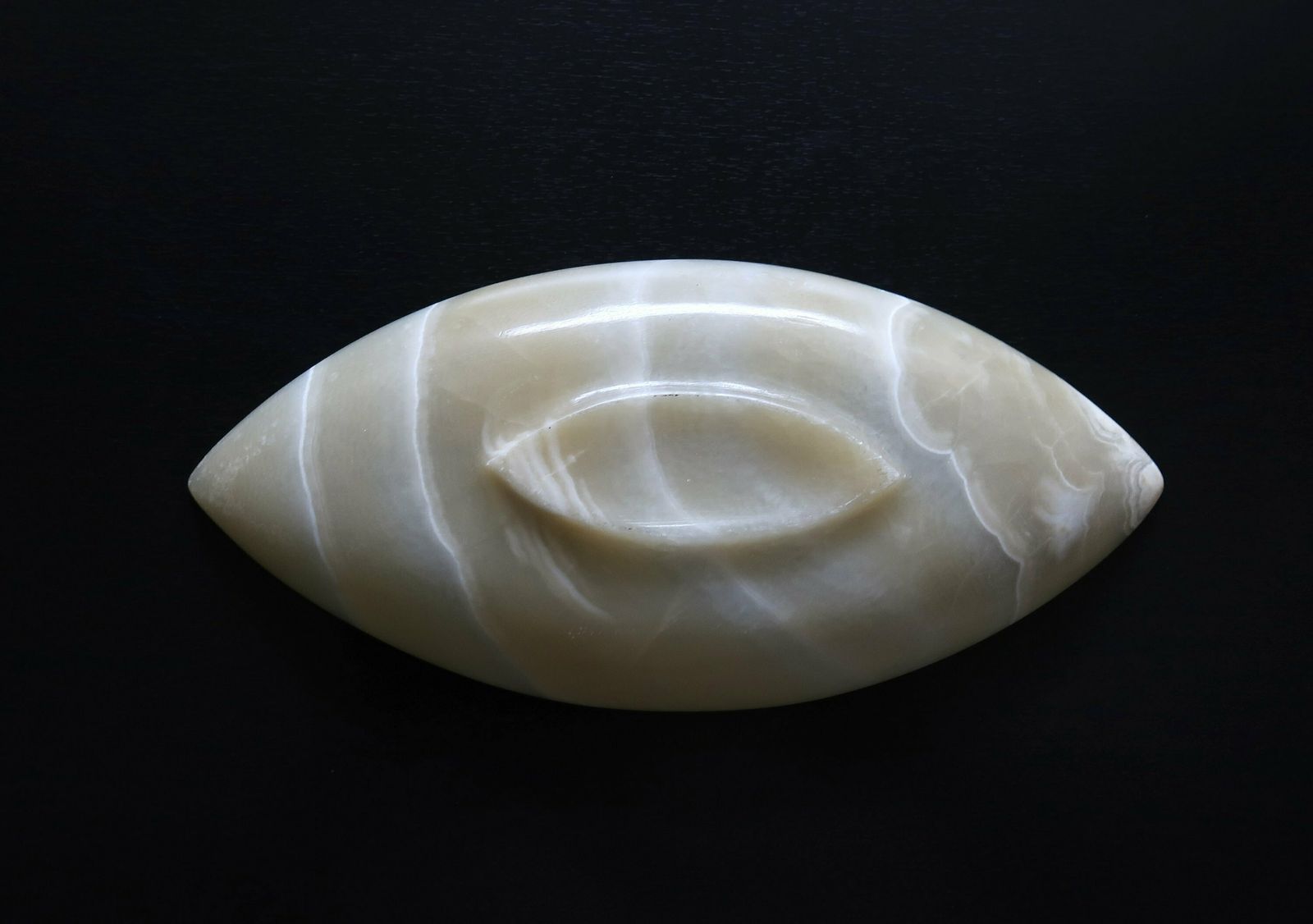 Large Alabaster Ring Dish, Carved Stone, 1970s / Jewelry Display, Bathroom, Pale, Sculpture, Boho Chic Bohemian Folk photo buy