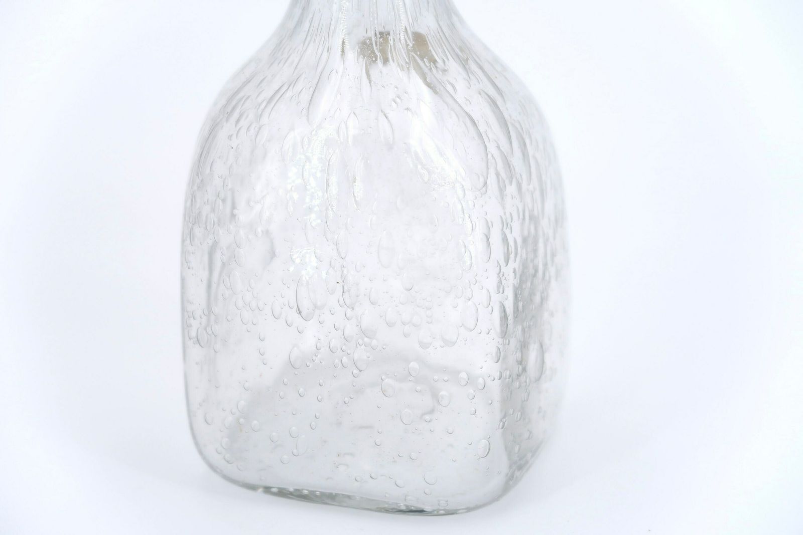 Carafe en verre La Rochère, années 1970, style Biot, transparente, Costa Riviera, Boho Chic, Folk, France photo Décoration