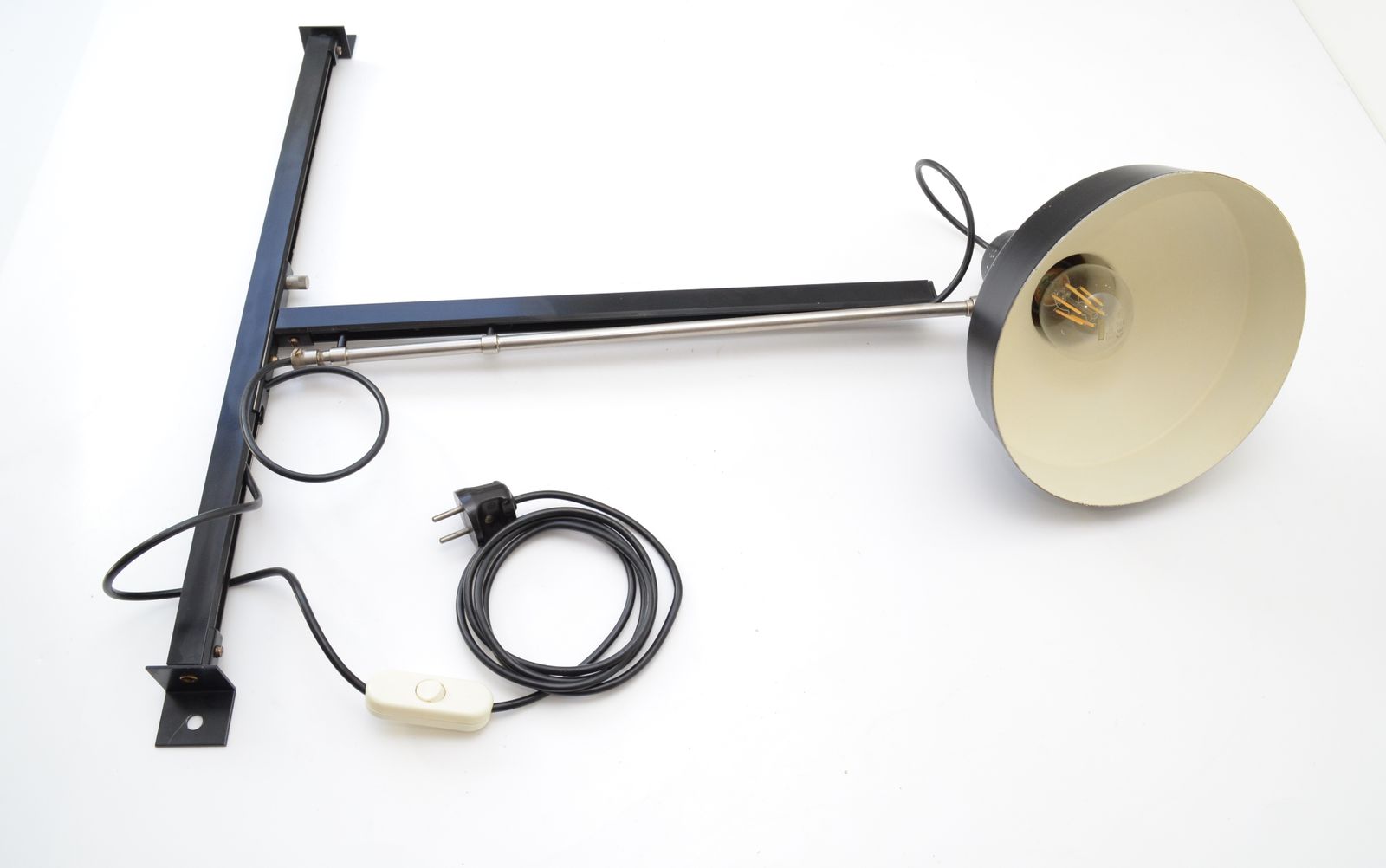 Dutch Modernist Midcentury Telescope Metal Wall Lamp By Niek Hiemstra For Hiemstra Evolux photo furniture
