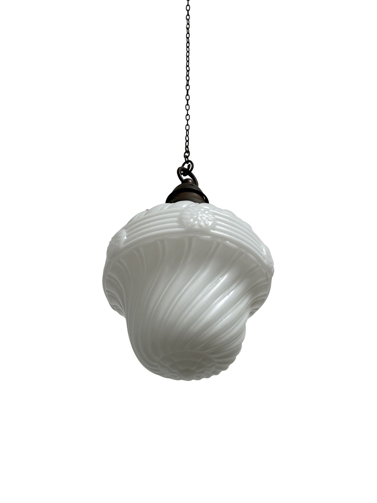 Antique Church Satin Opaline Milk Glass Ceiling Pendant Light photo furniture