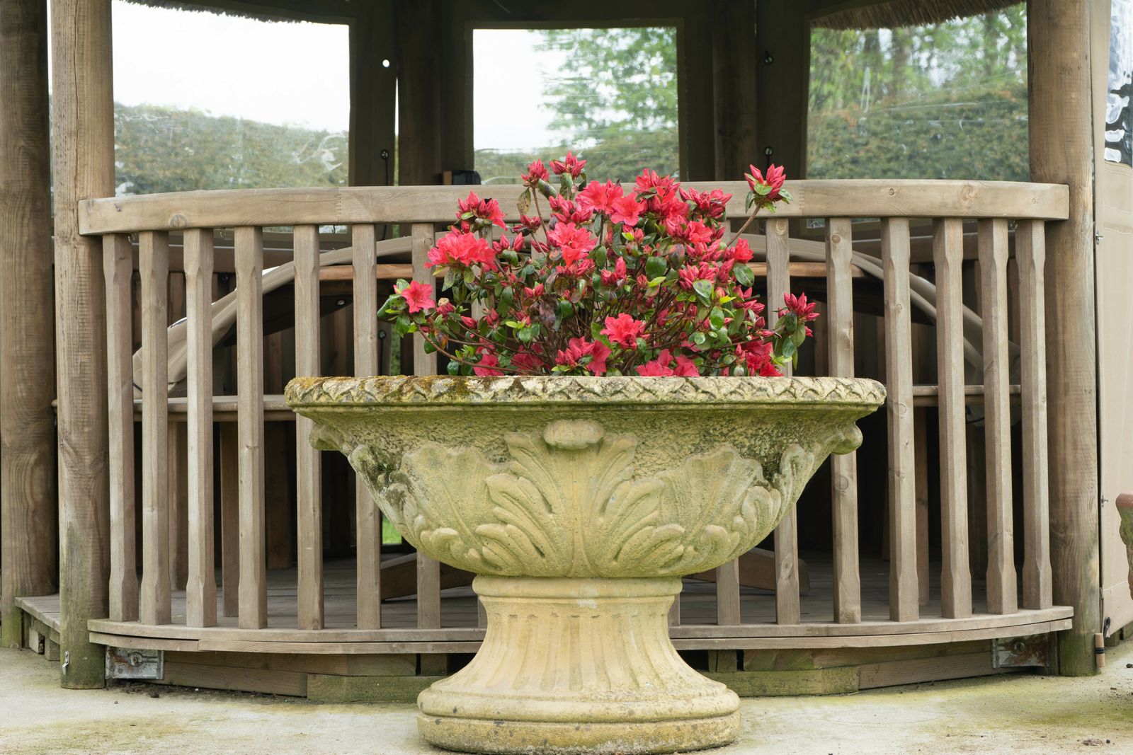 photo furniture Large Oval Ornate Garden Urn