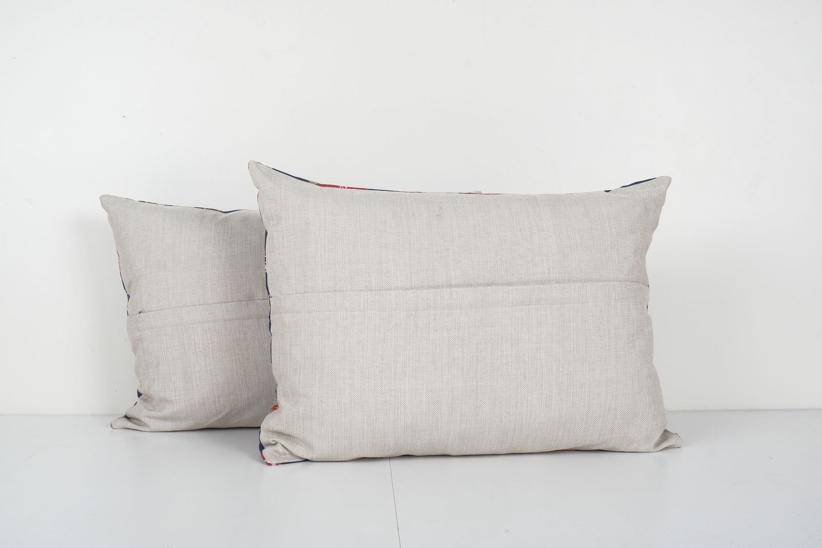 Uzbek Roller Printed Cotton Fabric Panel, Mid 20th Century Tribal Pillow Cover 16'' X 24'' photo Textiles