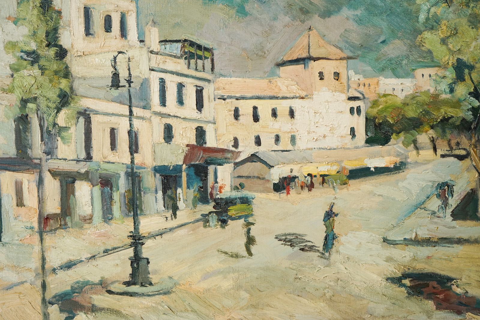 Impressionistisch Stadsgezicht, Ca. Jaren 1950 photo for sale
