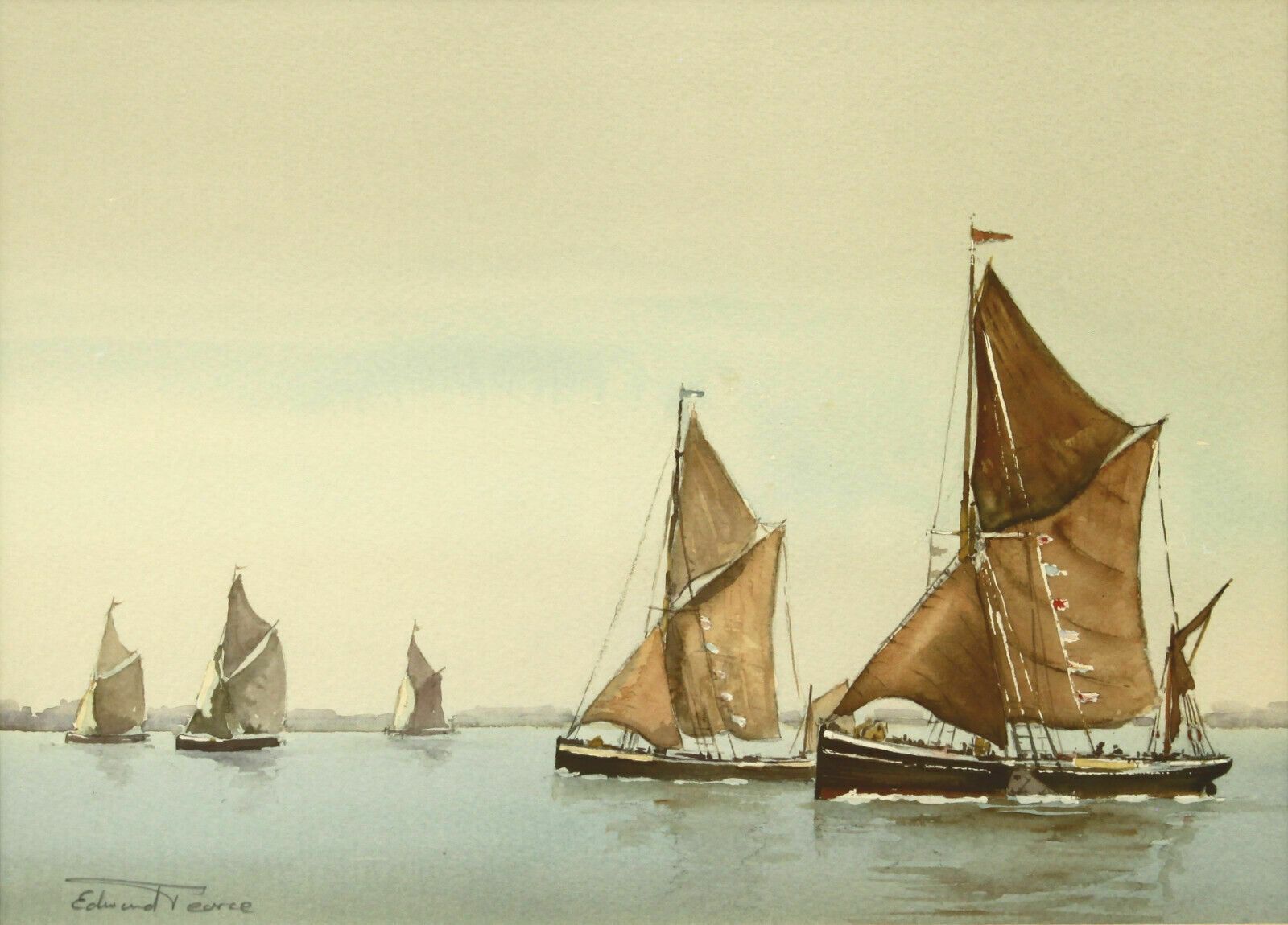 Watercolour By Edward Pearce. Wherries At Sea photo furniture