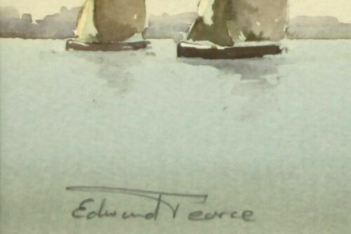 Watercolour By Edward Pearce. Wherries At Sea photo for sale