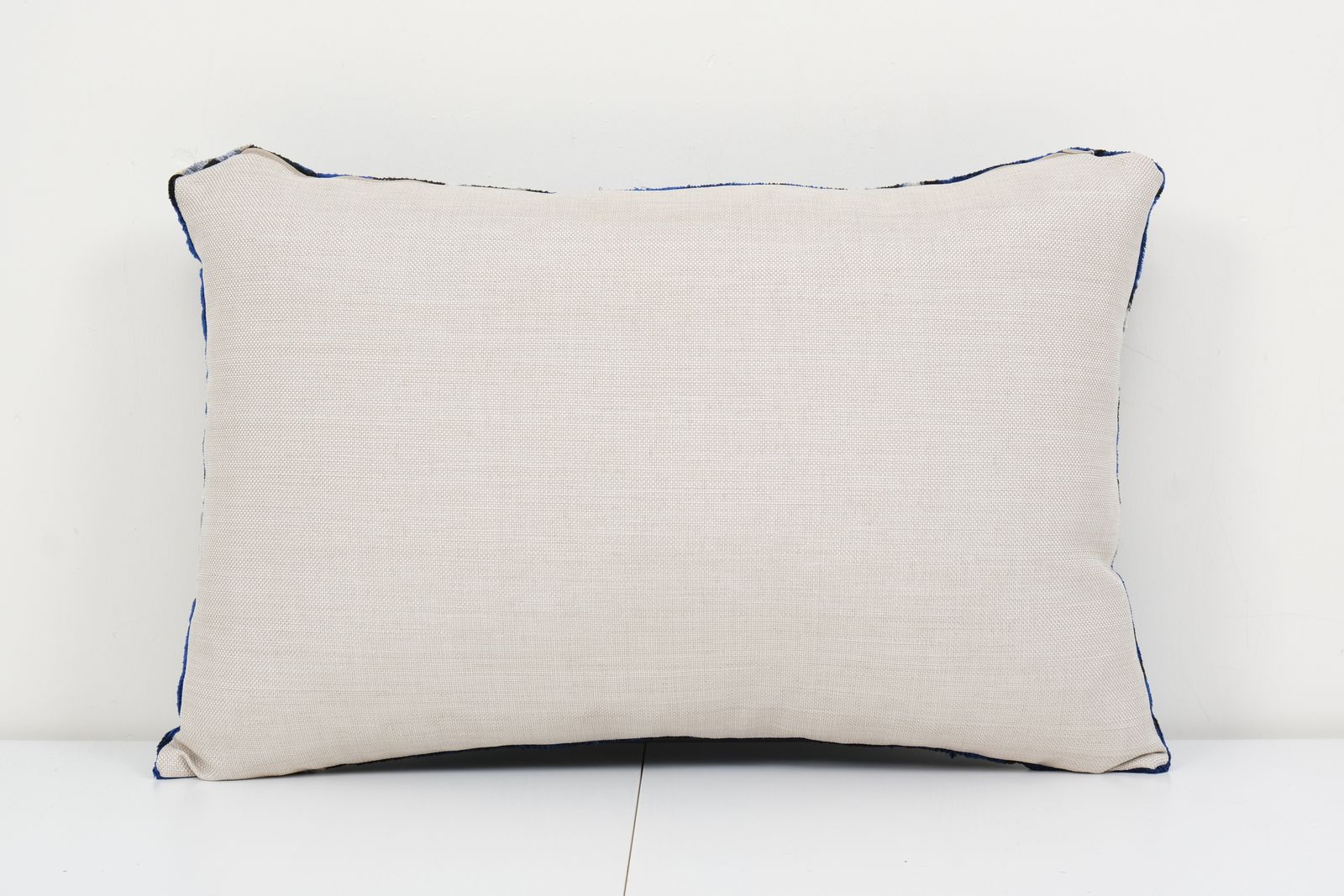 16" X 24" Ikat Eye Blue Pillow Pillow Cover   Silk Ethnic Velvet Lumbar Pillow Cover   Designer Pillow   Velvet Ikat Pillow photo for sale