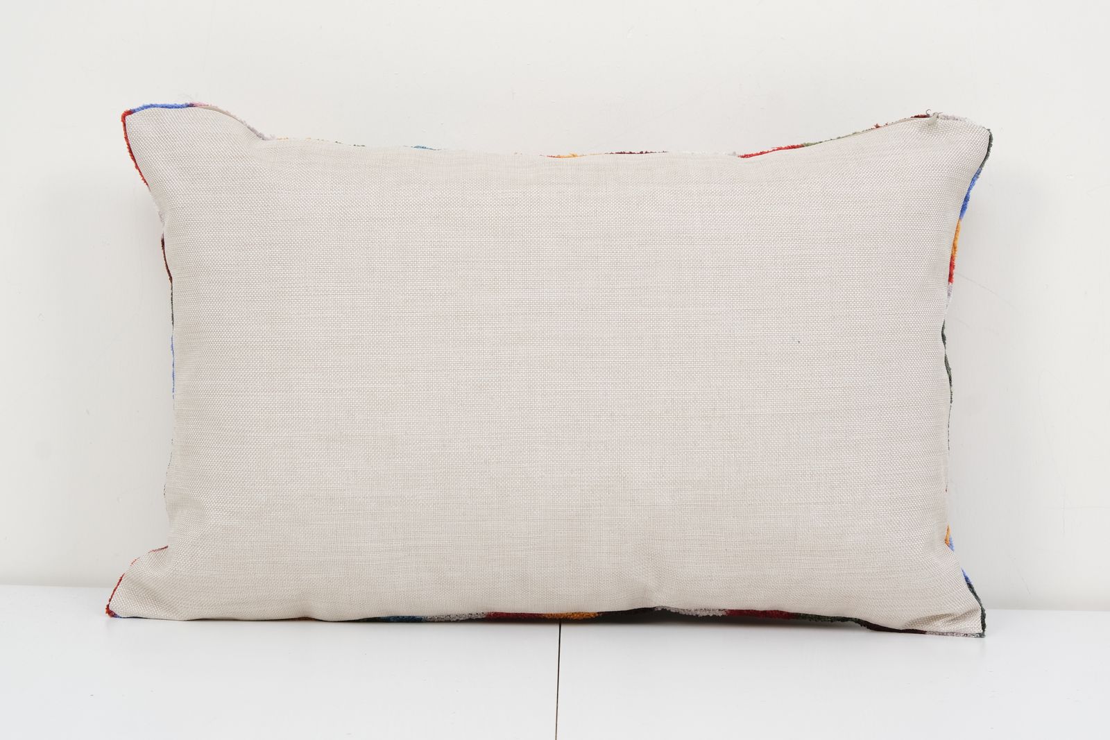 16" X 24" Colorful Ikat Velvet Pillow   Lumbar Silk Cushion Cover   Simple And Plain Turkish Pillowcase photo Textiles