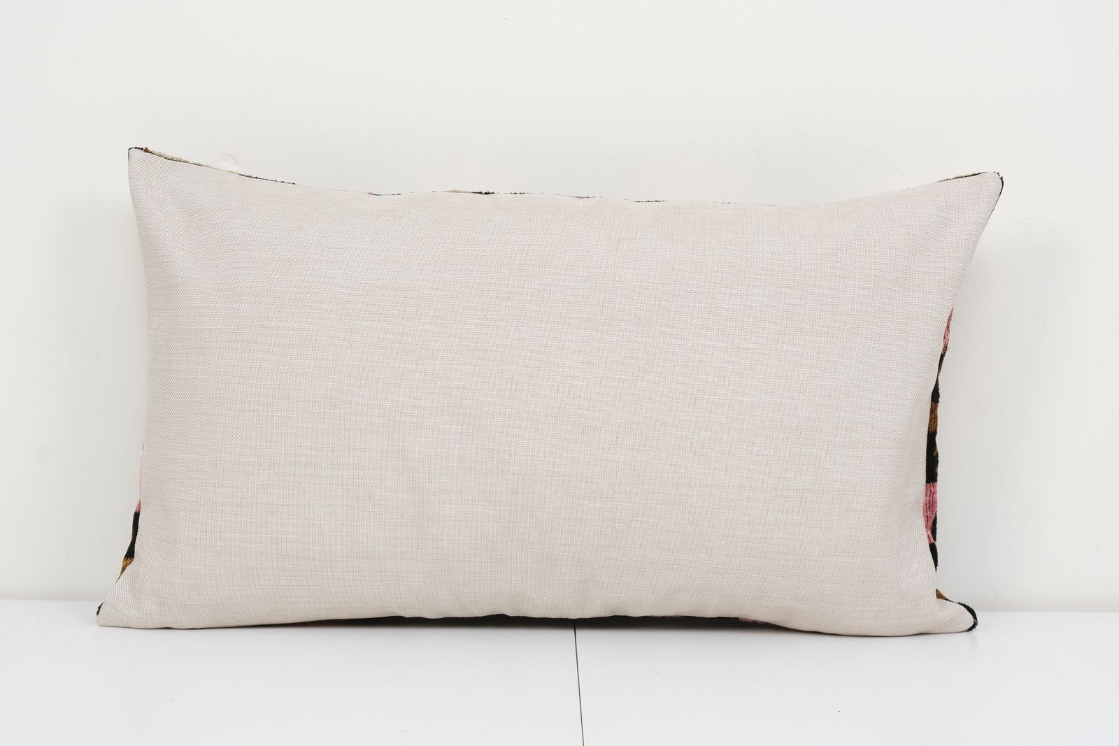 16" X 22" Ikat Pillow, Silk Velvet Pillow Cover, Pink Ikat Pillow  Geometric Ikat Velvet Pillow Cover photo for sale