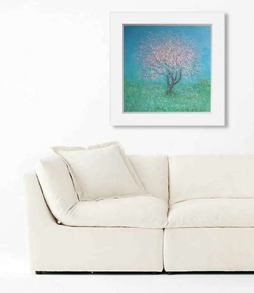 "Apple Blossom" Impressionist Oil Ppainting By Carolyn Miller photo vinterior