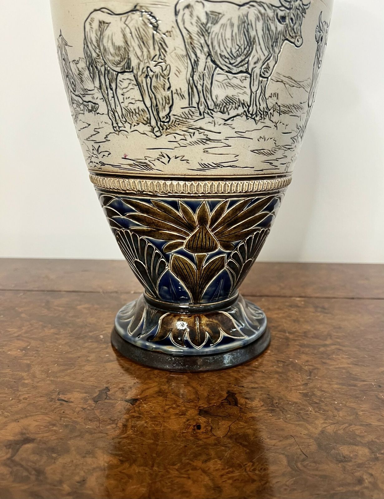 Outstanding Quality Large Antique Doulton Lambeth Vase By Hannah Barlow photo furniture