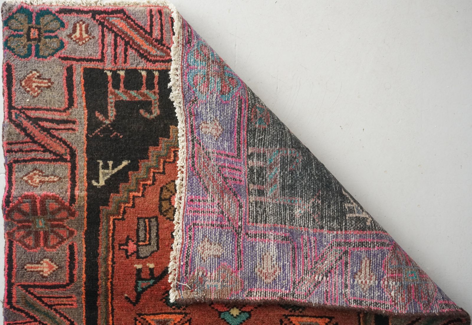 Unusual Signed Hand Woven Vintage Tribal Rug With Animal Motifs photo buy
