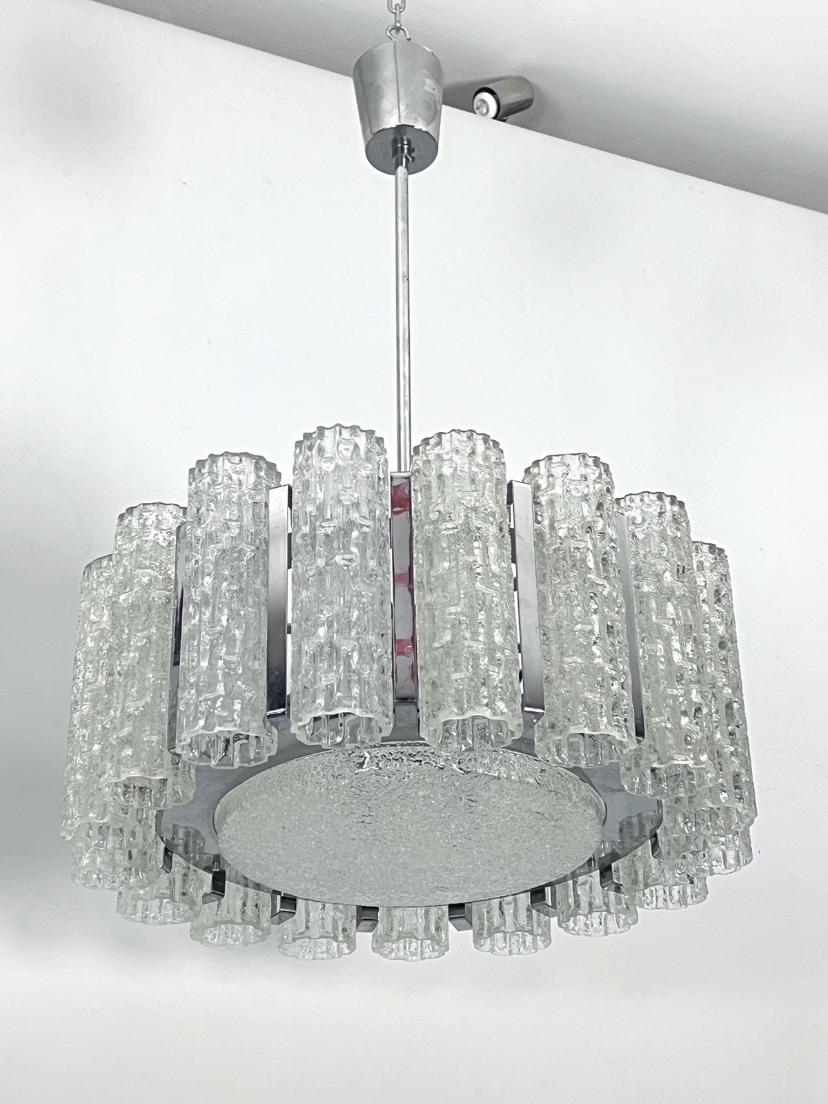 photo furniture Set Of Two Mid Century Murano Glass Element Chandeliers. Italy 1960s