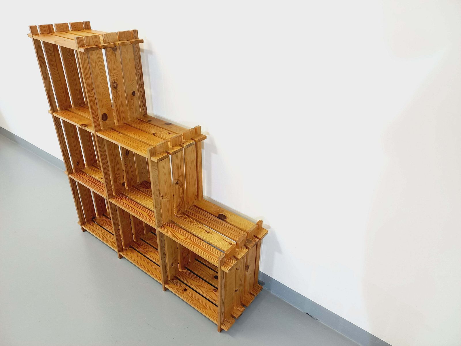 Pine Staircase Bookcase, 1980s photo vintage