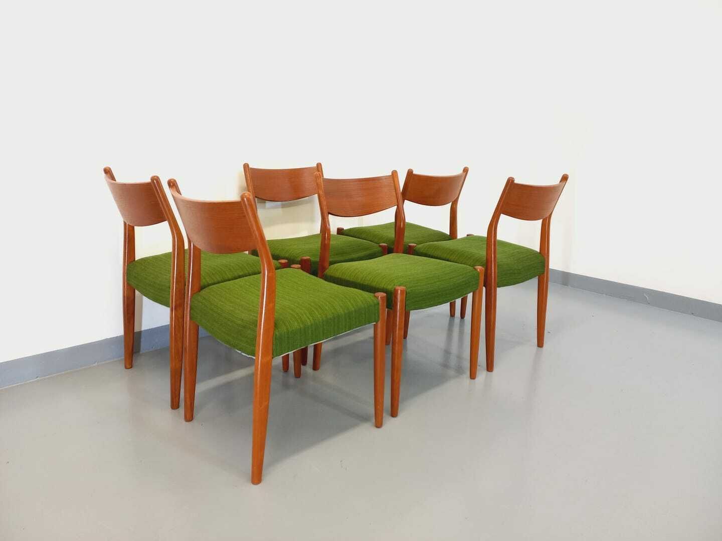 6 chaises scandinaves en teck, années 1950 photo Mobilier