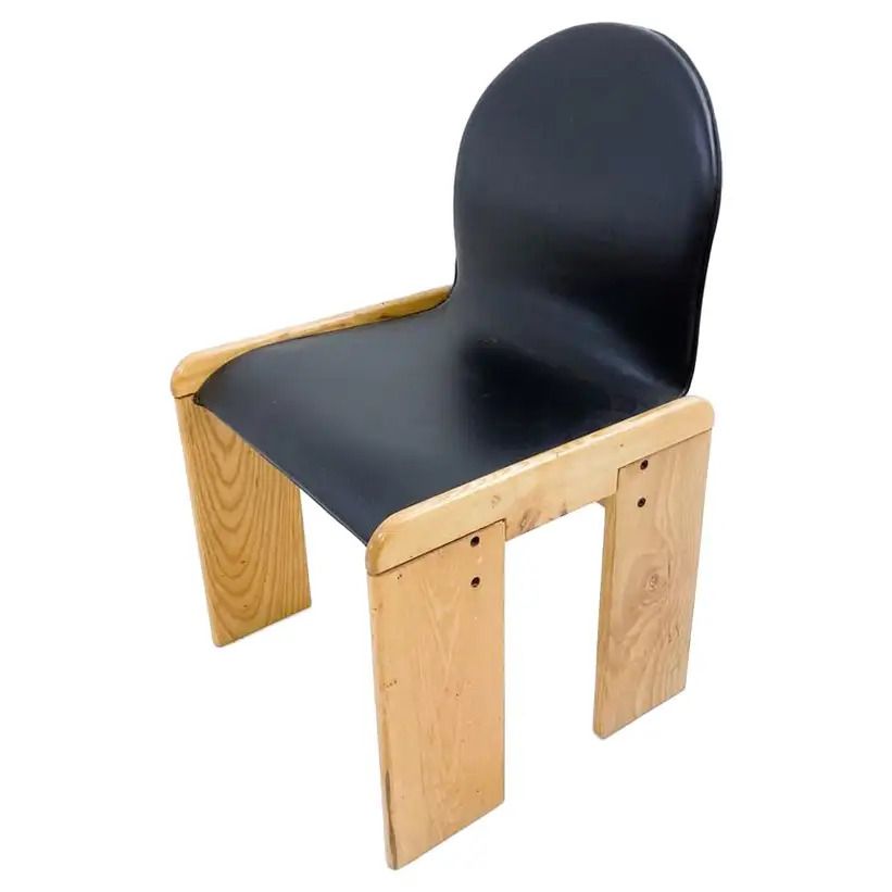 Mid Century Modern Leather Chair By Afra And Tobia Scarpa, Italy, 1970s