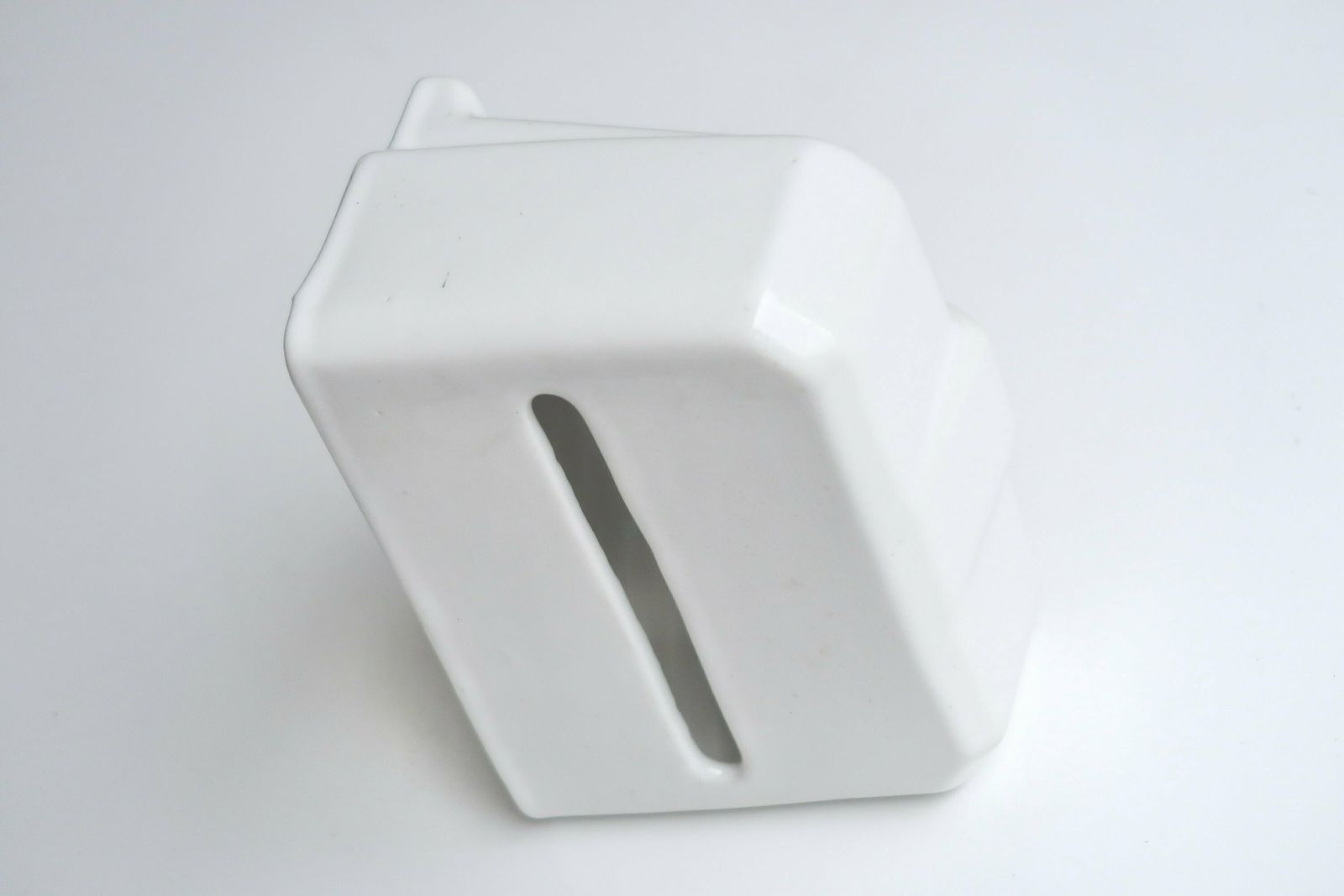 French Art Deco White Porcelain Toilet Paper Dispenser, 1930s / Bathroom photo Home Decor
