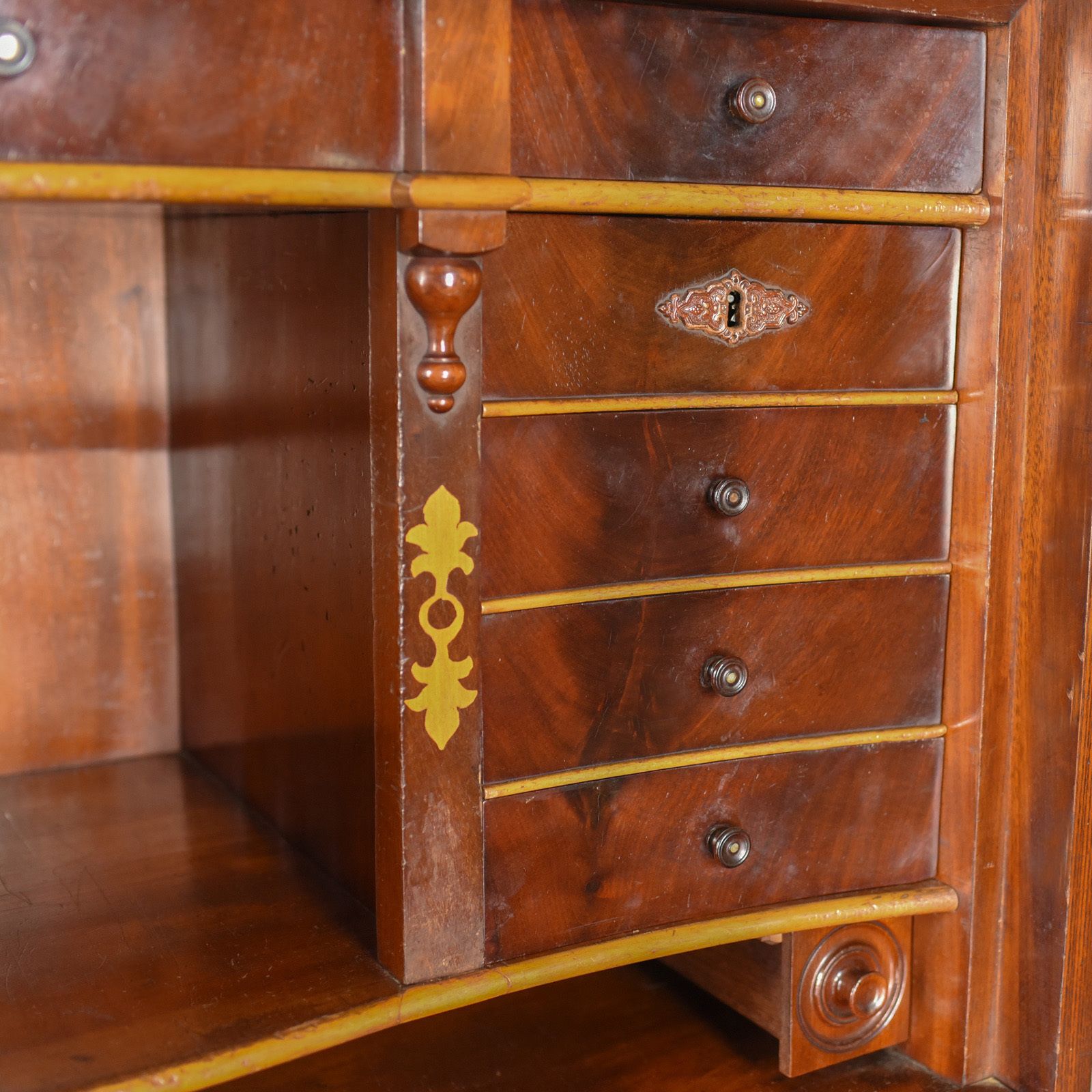 photo furniture Antique Bureau Desk, French, Escritoire, Oak, 19th Century Circa 1870