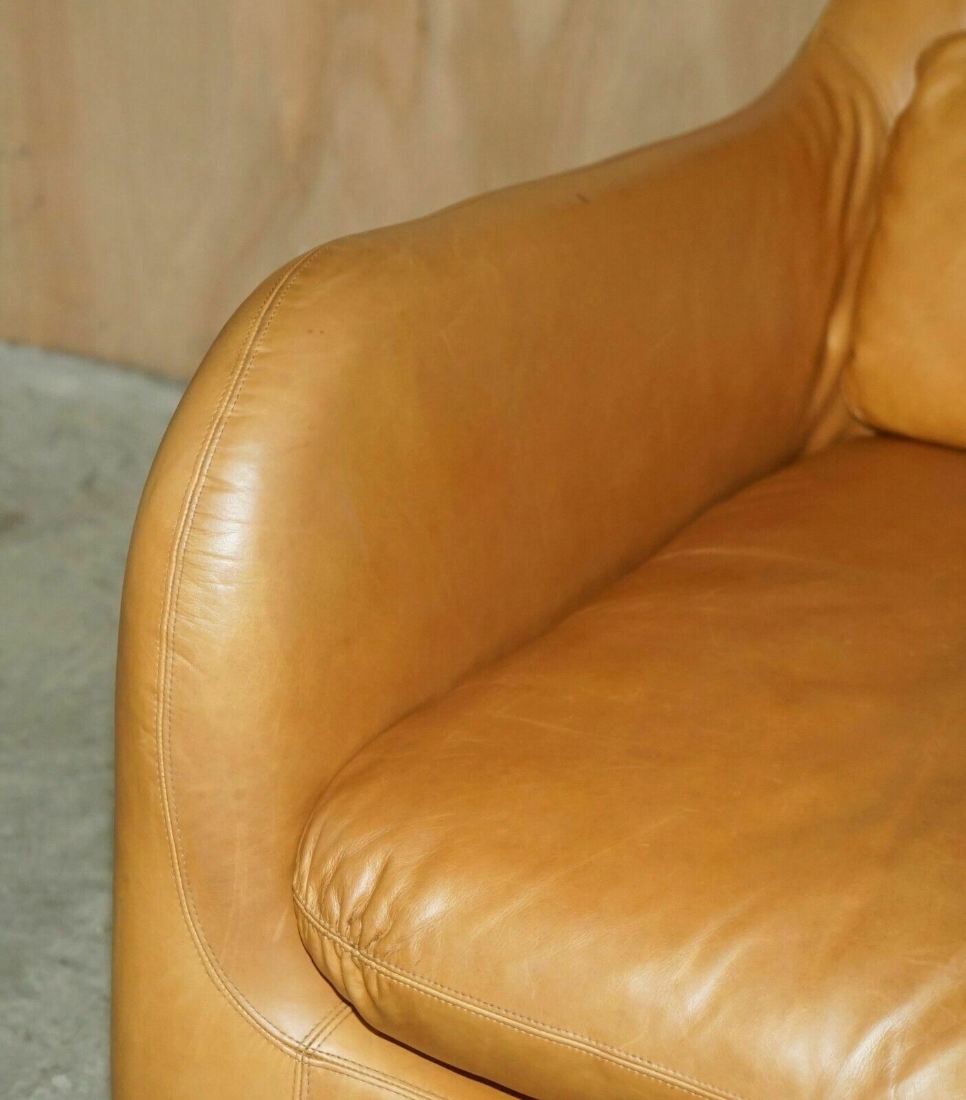 Habitat Smithfield Aron Probyn 50th Anniversary Brown Leather Sofa & Armchair photo buy