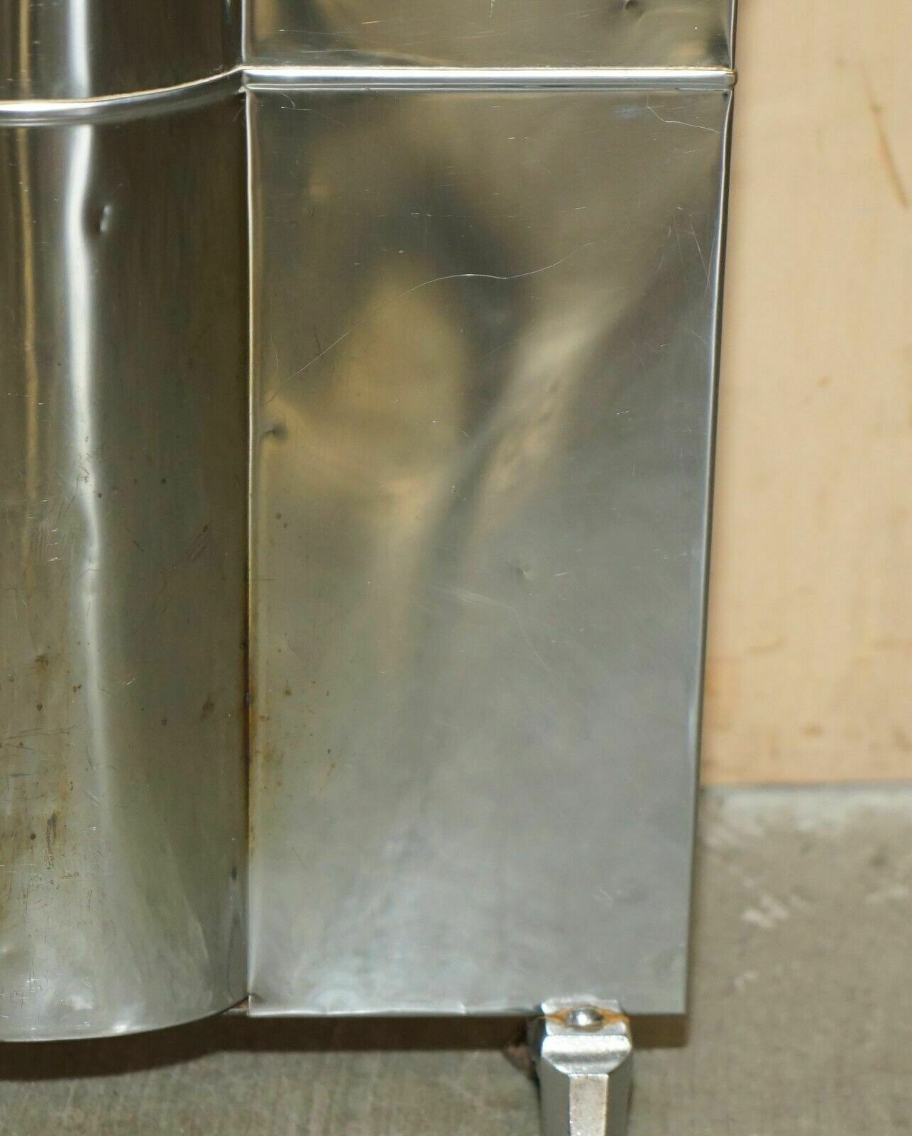 photo buy Art Deco Antique Circa 1920's Polished Chrome Fire Guard Screen With Bear On Top