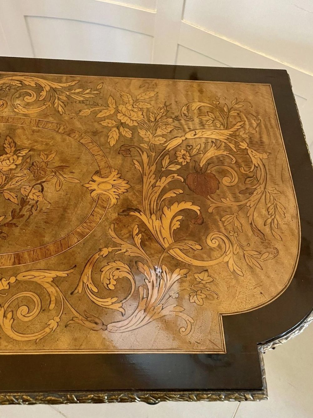 Exhibition Quality Antique French Inlaid Marquetry Card Table photo vinterior
