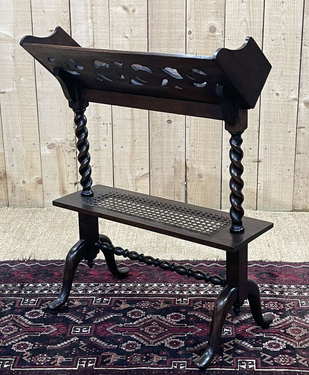 Furniture Early 20th Century English Oak Music Stand photo