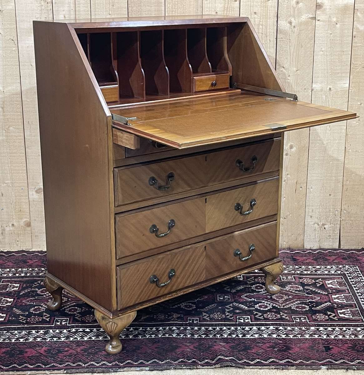 760.0 1950s English Mahogany Writing Desk photo