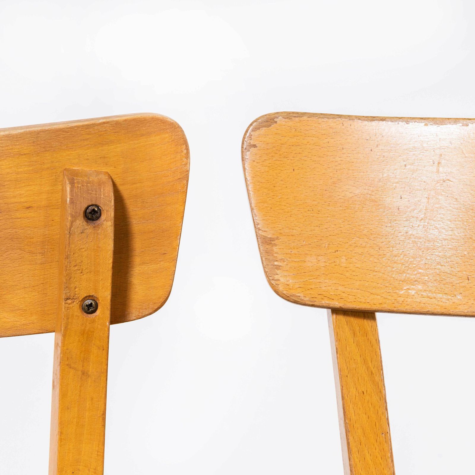 1950’s French Baumann Blonde Kick Leg Bentwood Dining Chairs – Set Of Six photo 900.0