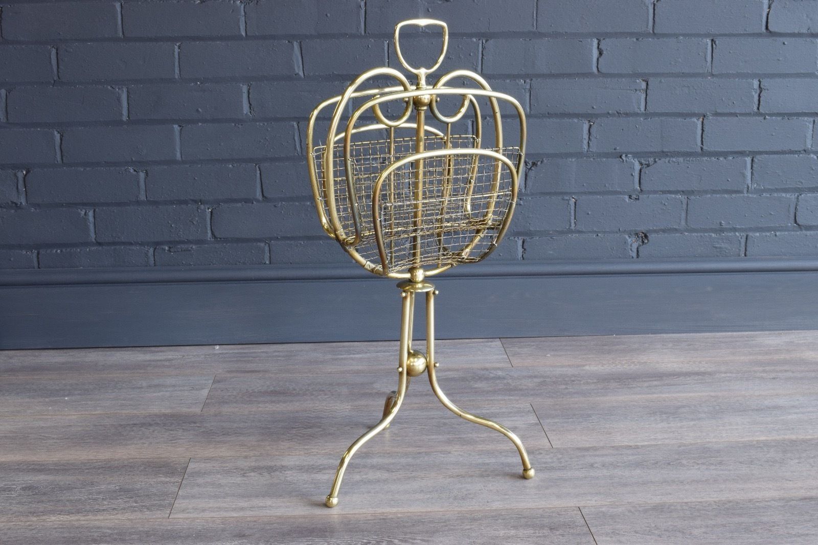 Victorian Brass Paper Rack, 1800s photo 350.0