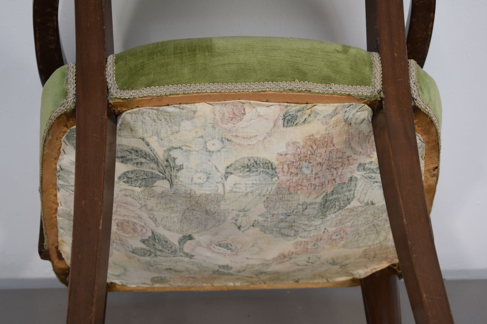 Italian Armchair, 1950s, Velvet photo vinterior