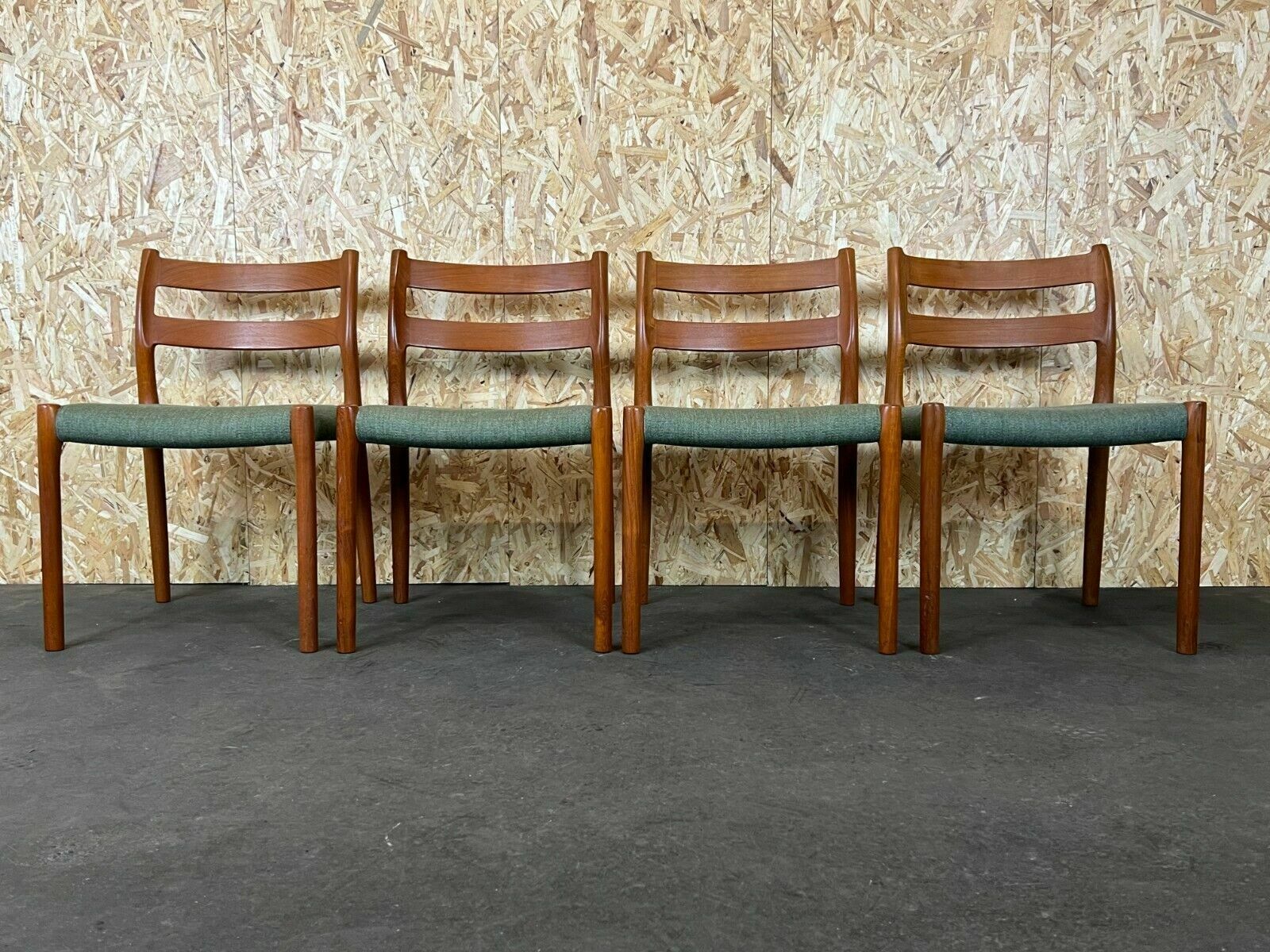 4x 60s 70s Chairs Teak Dining Chair Niels O. Möller For Jl Møllers 60s photo furniture