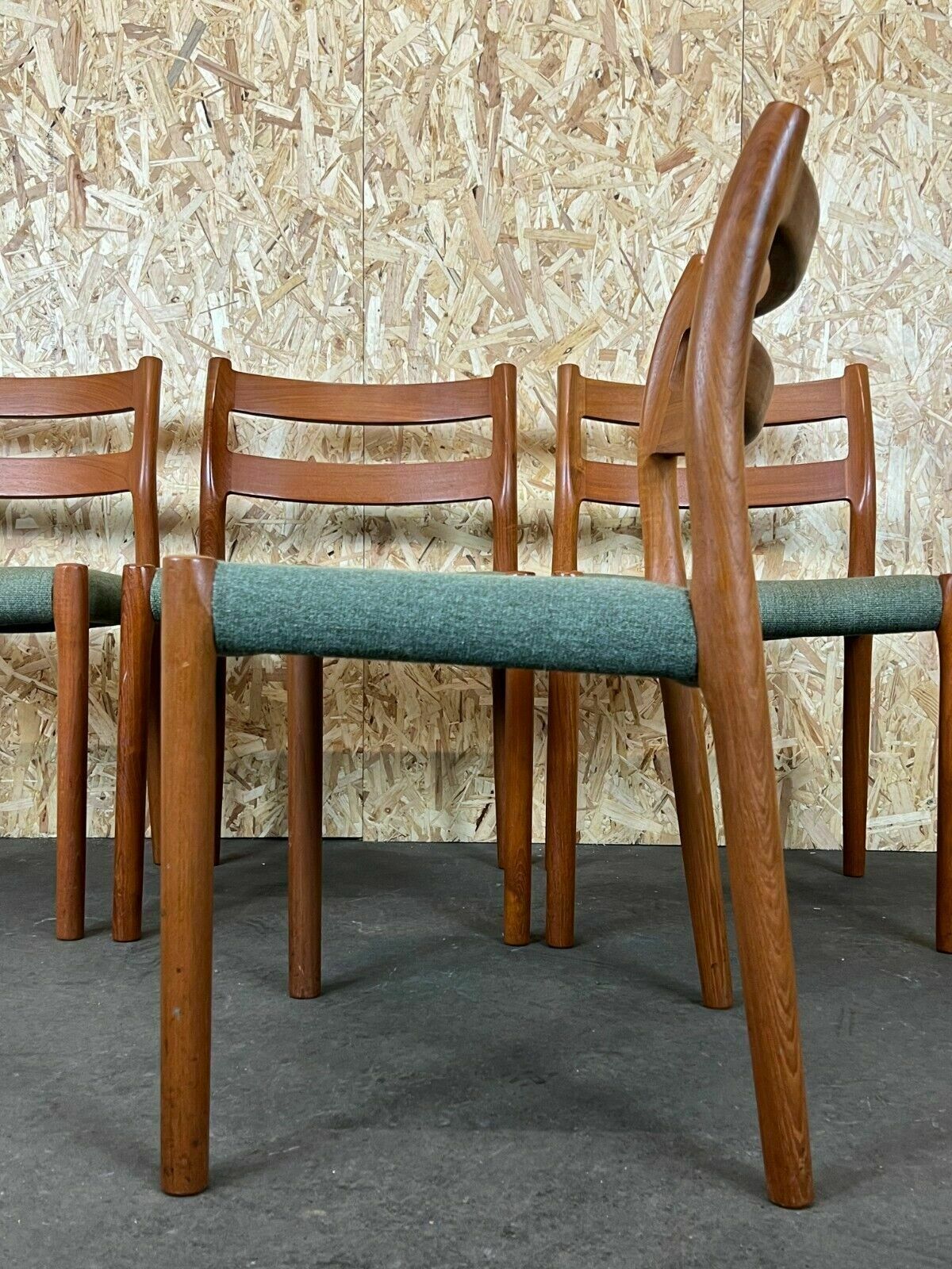 4x 60s 70s Chairs Teak Dining Chair Niels O. Möller For Jl Møllers 60s photo vintage
