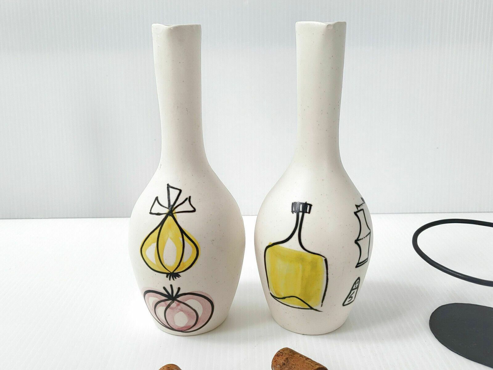 Vintage 1950s Ceramic, Wood & Metal 50s Rockabilly 1950s Vinegar Oiler photo 62.0