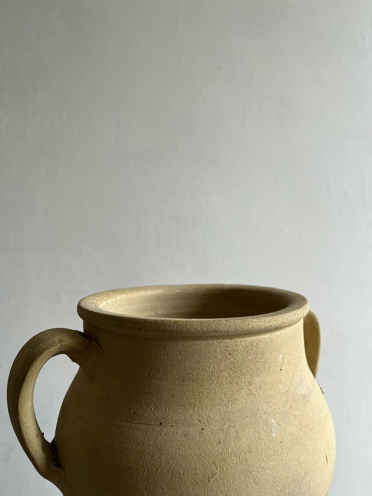 Twin Handled Antique Terracotta Pot Vessel Planter, Unique Rustic Handmade Mediterranean Piece photo 260.0