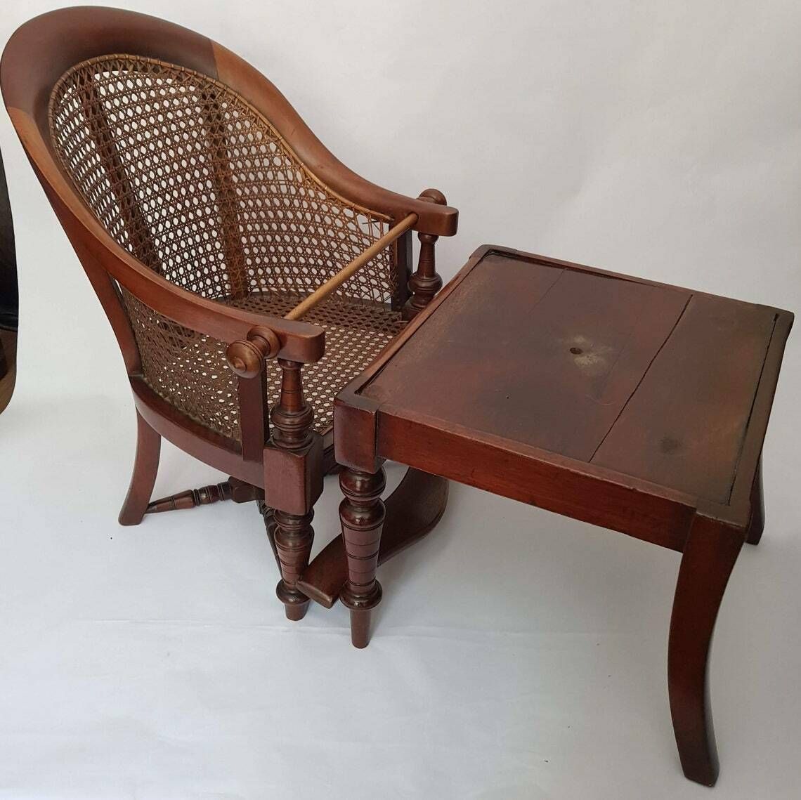 Antique Child's Convertible Highchair, Mahogany, Mid 19th Century.