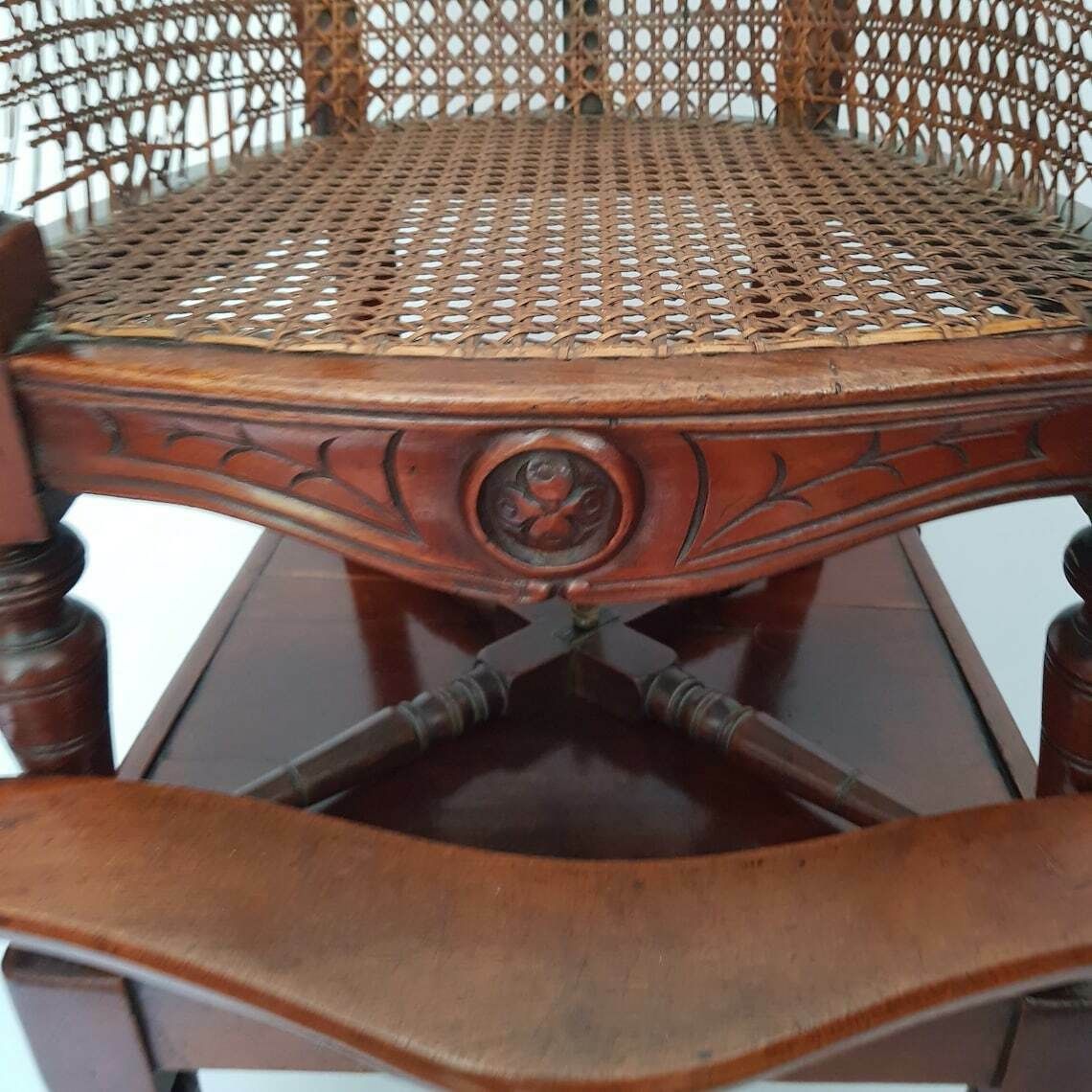 photo for sale Antique Child's Convertible Highchair, Mahogany, Mid 19th Century.