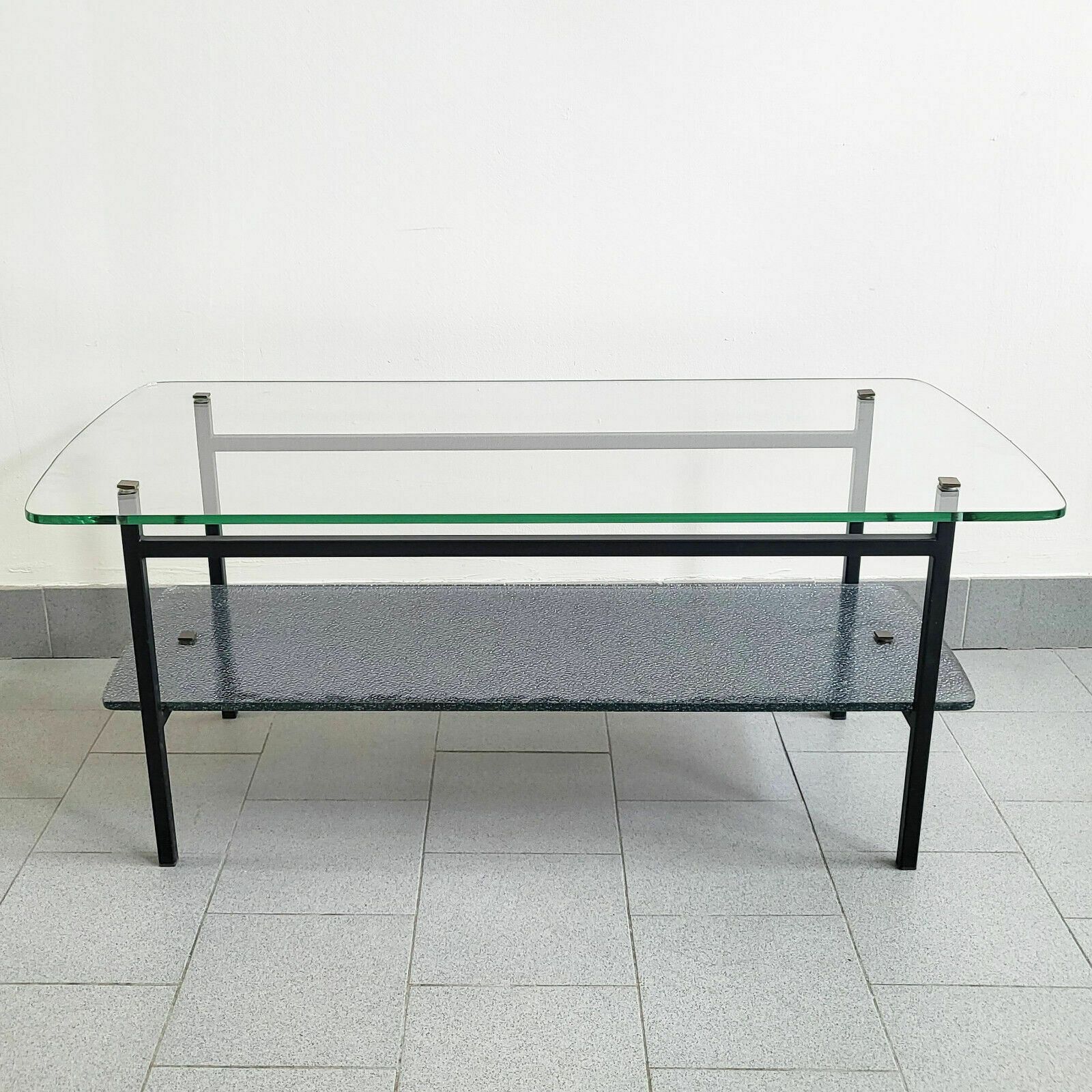 Vintage 1950 Rockabilly Steel & Glass 50s Retro 1950s 50s Bass Table photo furniture