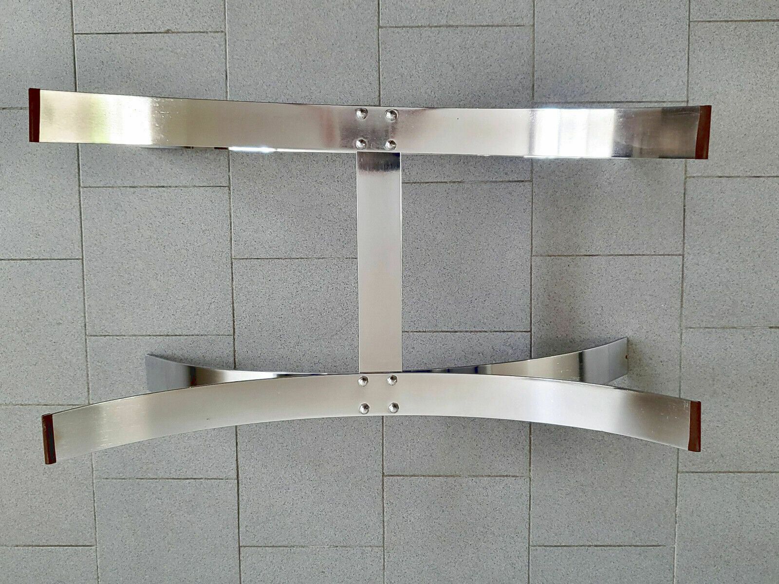 Vintage 1970 Space Age Chrome Steel & Smoke Glass Coffee Table 70s 190s Retro photo buy