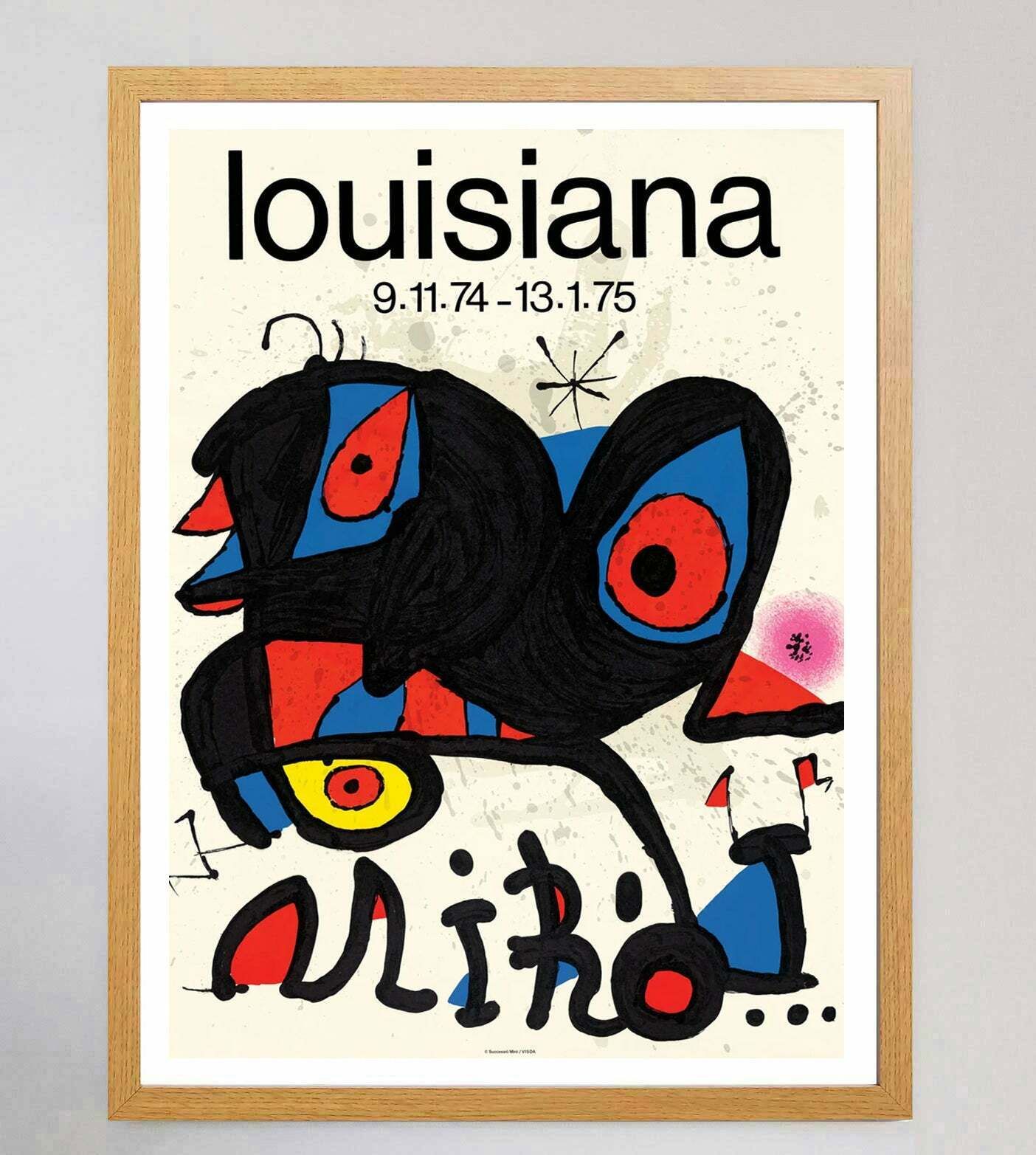 Joan Miro   Louisiana Gallery, 1970s Original Vintage Poster photo Art