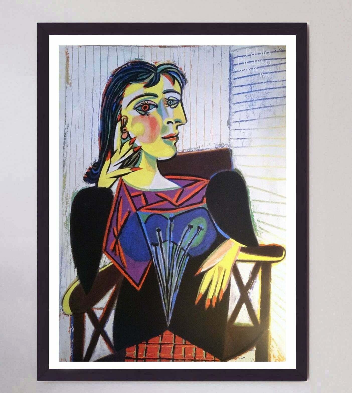 Pablo Picasso   Portrait Of Dora Maar Original Vintage Poster photo furniture