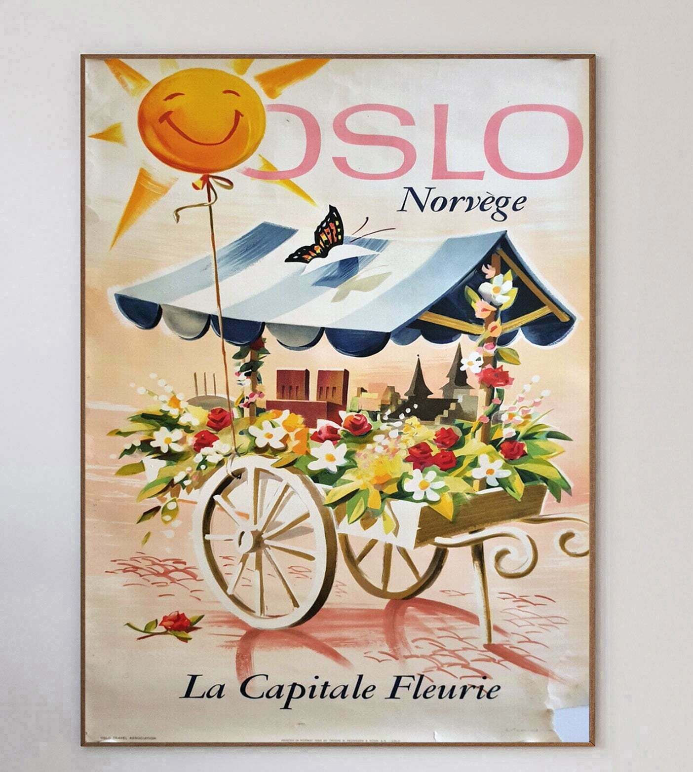 Oslo   The Flowery Capital Original Vintage Poster photo 348.0