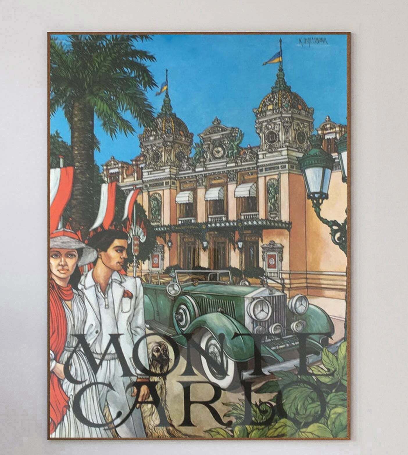 Original Vintage Poster Montecarlo 1973 photo 450.0