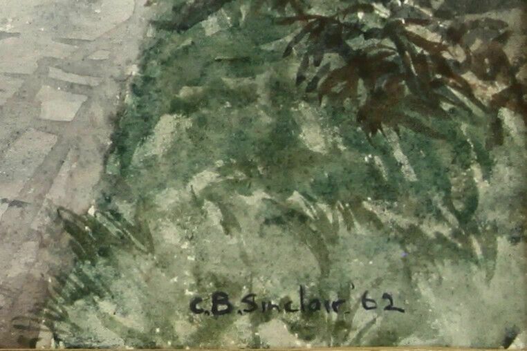 Watercolour By Chris Sinclair. Countryside Road photo for sale