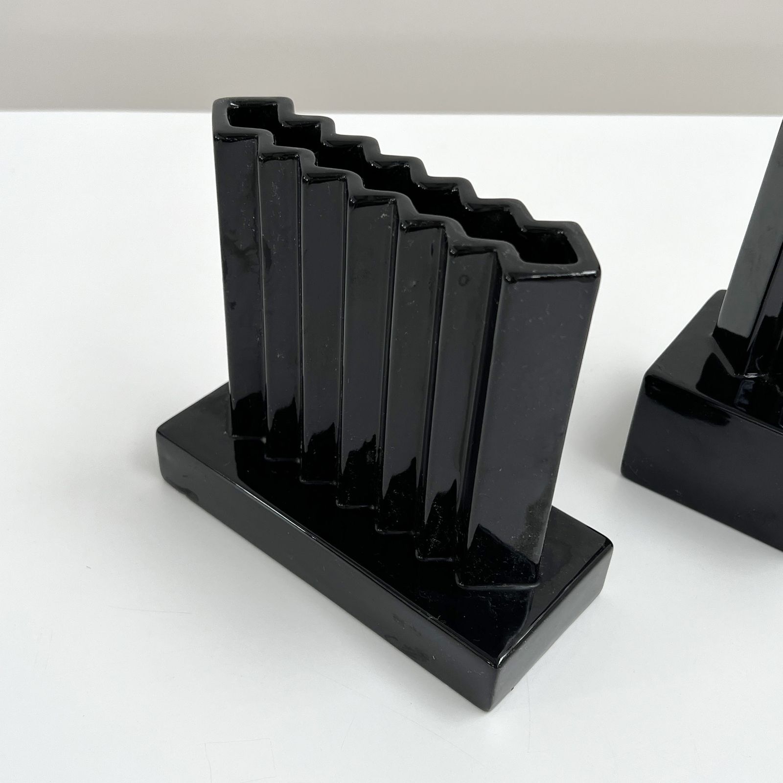 Pair Of Postmodern Vases In Ceramic From Sebellin, 1980s photo Home Decor