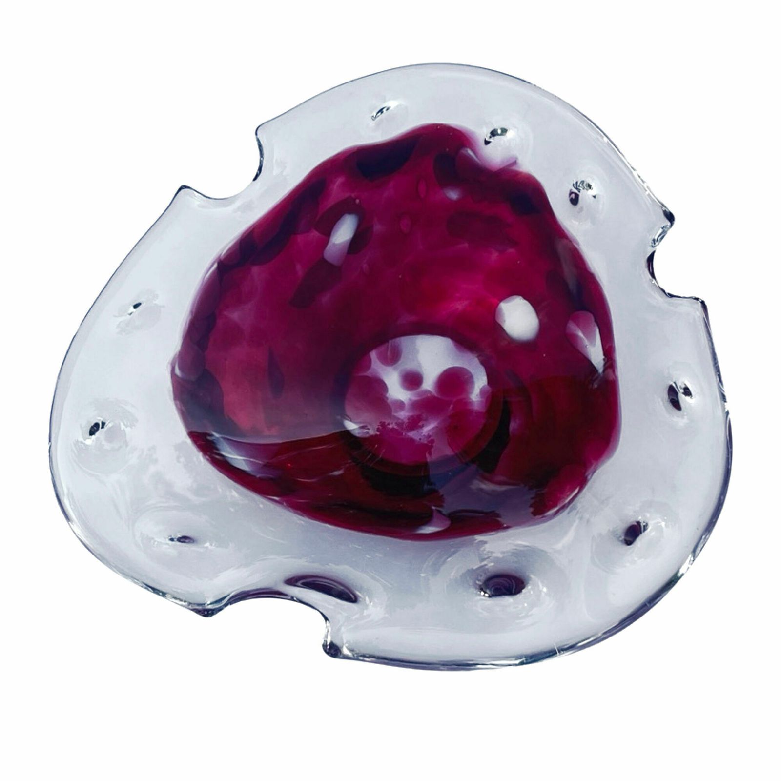 Organic Glass Ashtray, Murano, Italy, 1970s photo vinterior