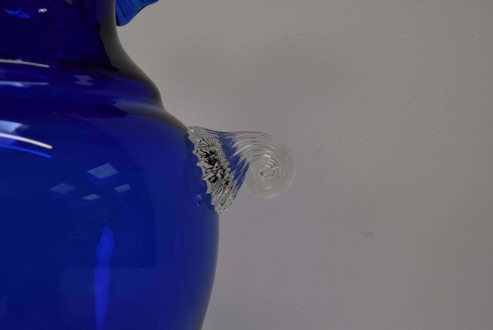 Art Czech Glass Vase, By Glasswork Novy Bor, 1950's. photo 252.0
