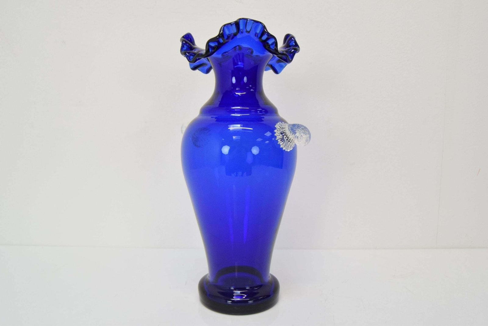 Art Czech Glass Vase, By Glasswork Novy Bor, 1950's. photo buy