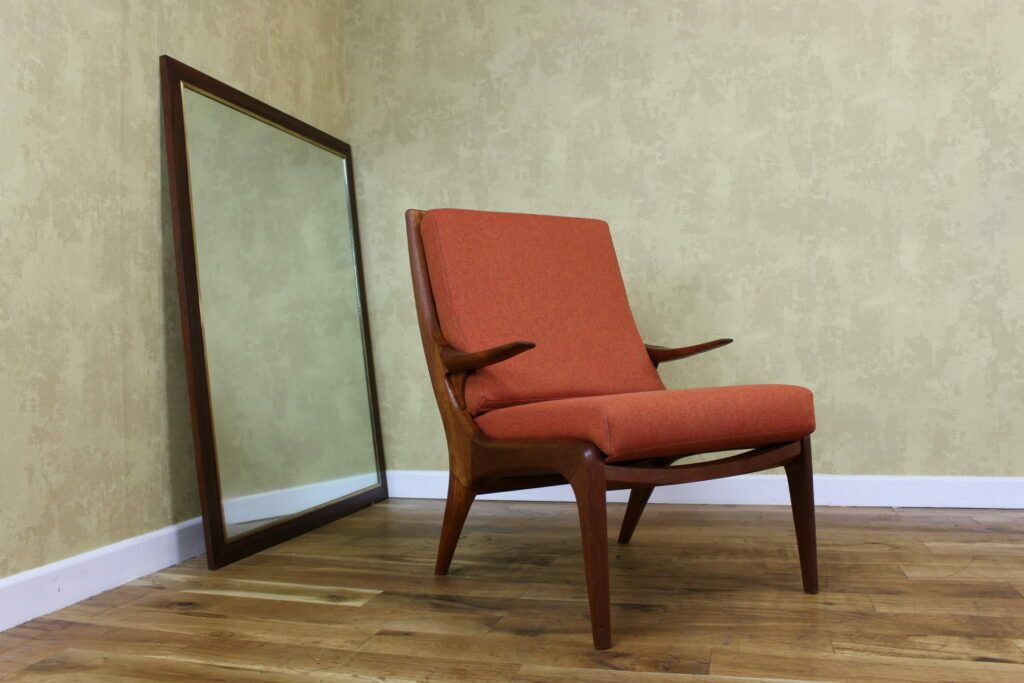 Quality British Sculptured 1960s Teak Armchair photo for sale