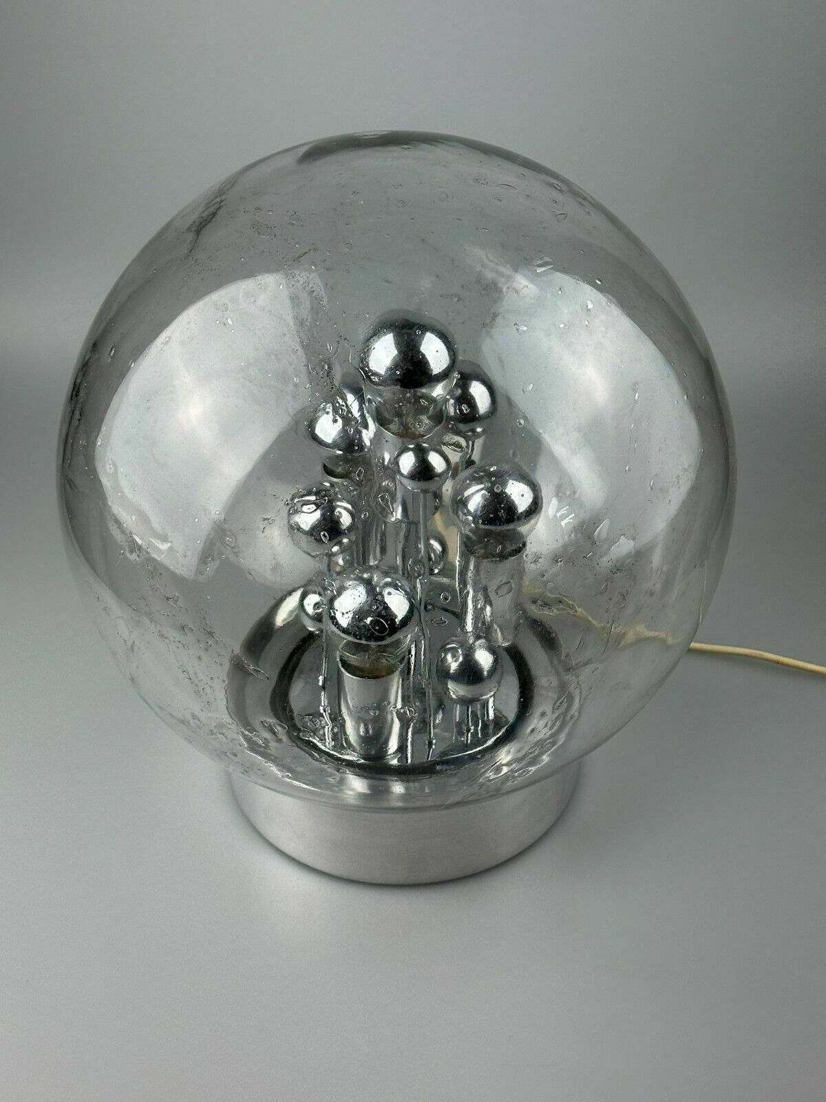 60s 70s Table Lamp Ball Lamp Doria "Big Ball" Glass Space Age Design photo for sale